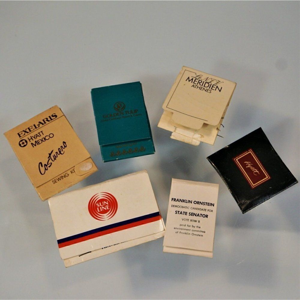 Vintage Advertising Matchbook Sewing Kits Travel Mending Kits Hotels Ocean Liner